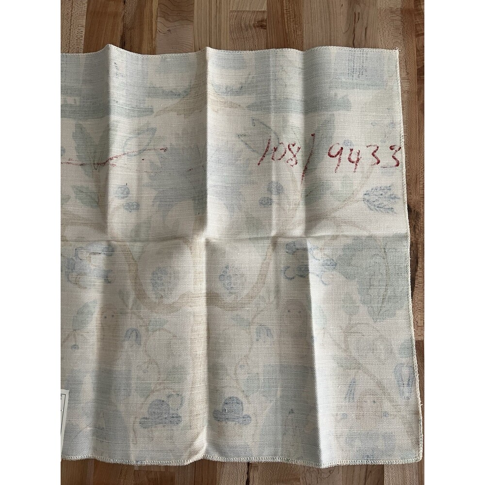 Winhall Fabric Samples 8 Pieces 17" X 17" Linen Blend Life on the Hill Pattern - Picture 9 of 16